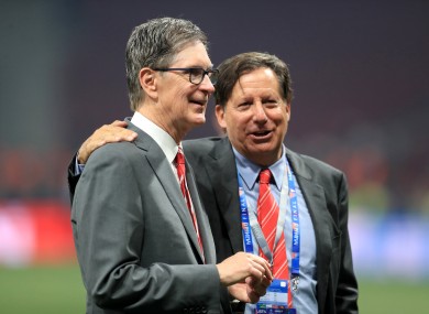 John Henry and Tom Werner, Liverpool's owner and chairman respectively.