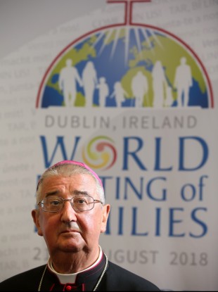 Archbishop of Dublin Diarmuid Martin at a press conference at the World Meeting of Families today in the RDS in August 2018.