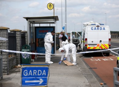 Gardaí at the scene in Tallaght in June 2018.