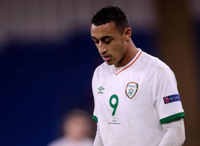 Adam Idah during Ireland's recent game against Wales.