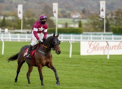 Robbie Power riding Tiger Roll after being pulled up in The Glenfarclas Cross Country Handicap Chase at Cheltenham.