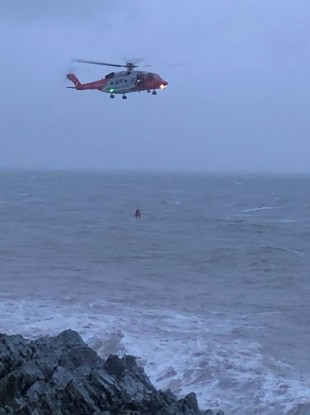 Image of the helicopter rescue today.