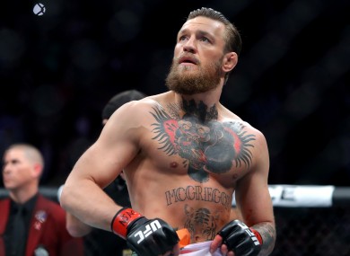Conor McGregor pictured after his win against Donald Cerrone in Las Vegas last January.