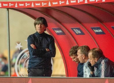 Loew watched his side go down 6-0 last night.