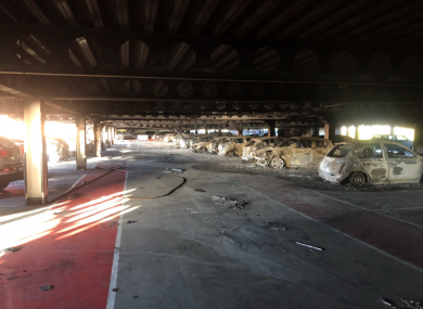 The scene of the blaze