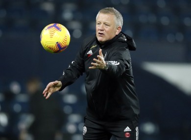 Sheffield United boss Chris Wilder during last night's match.