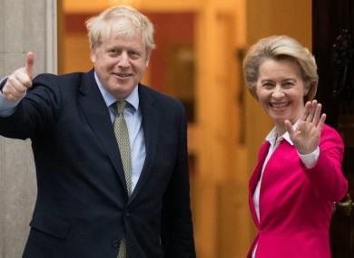 Boris Johnson and Ursula von der Leyen are to meet today