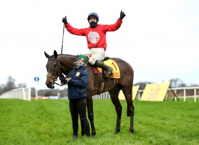 The victorious Darragh O’Keeffe on A Plus Tard.