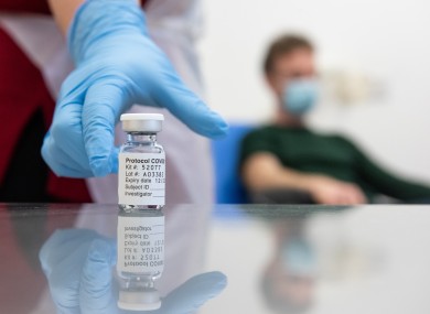 A vial of coronavirus vaccine developed by AstraZeneca and Oxford University