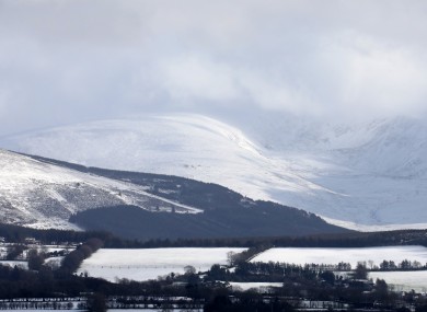 Leinster's highest mountain, Lugnaquilla in the Wicklow Mountains, covered in snow in February last year.