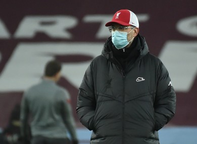 Jurgen Klopp pictured during the game.