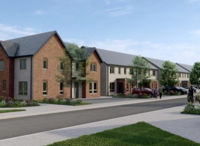 A CGI illustration of homes at Ruxton Oaks