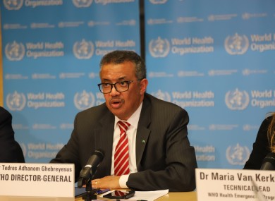 File image of WHO director-general Tedros Adhanom Ghebreyesus.