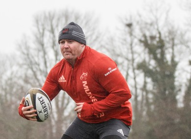 Dave Kilcoyne at Munster training.