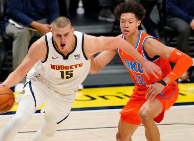Denver Nuggets center Nikola Jokic scored 27 points in 28 minutes.