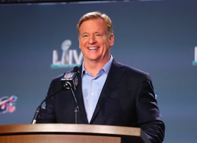 NFL Commissioner Roger Goodell (file pic).