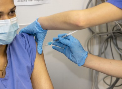 Nithya Rajendran , one of the first healthcare workers to be vaccinated against Covid-19.
