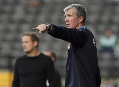 Jim Gannon is on his third spell as manager of the Hatters.