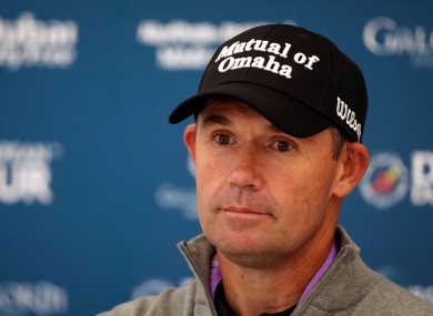 Pádraig Harrington pictured last September ahead of the Irish Open at Galgorm.