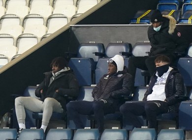 The Palace winger watched on as his former club played Fulham in the Cup.