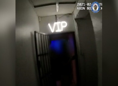 Officers made their way into the