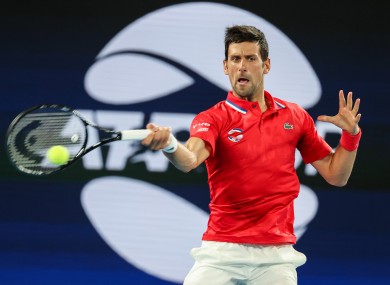 Novak Djokovic (file pic).