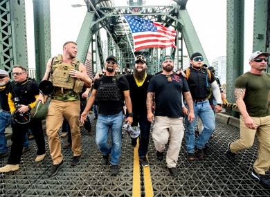 File image of members of the Proud Boys.
