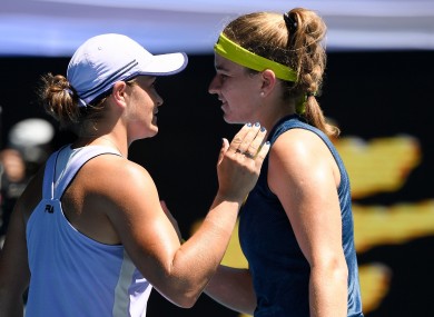 Karolina Muchova ended the hopes of home favourite Ashleigh Barty.