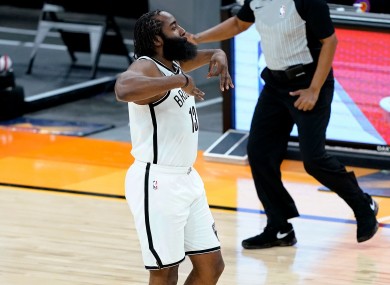 Harden scored seven points in a late flurry.