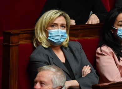 Marine Le Pen at the Questions to Government National Assembly in Paris on 19 January