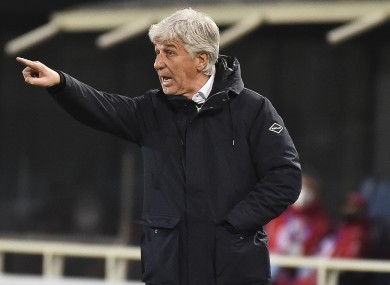 Atalanta's head coach Gian Piero Gasperini (file pic).