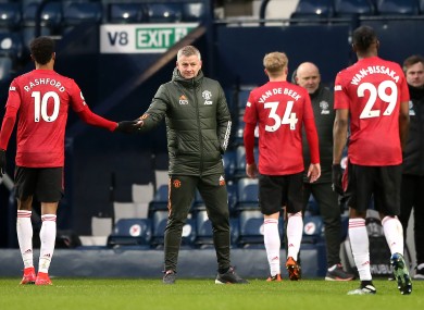Solskjaer at the end of today's match.