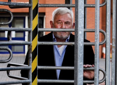 File image: John Gilligan leaving Coleraine Magistrates' Court after a district judge dismissed a possession of criminal property charge against him, 2019.