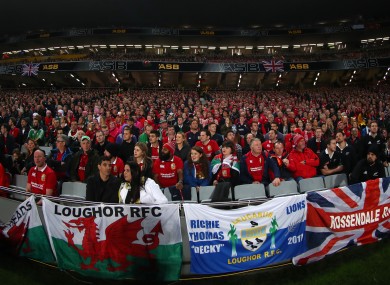 Lions fans on the New Zealand tour in 2017.