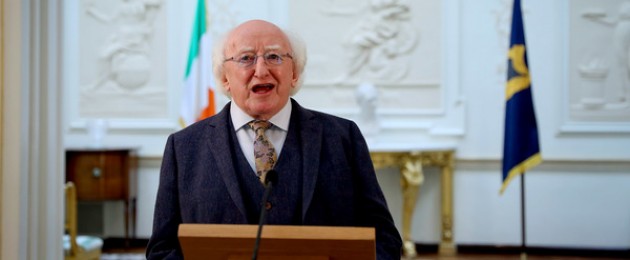 Michael D Higgins photographed last month.
