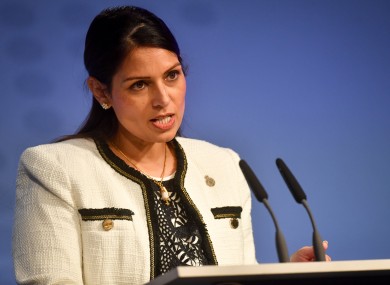 British Home Secretary Priti Patel