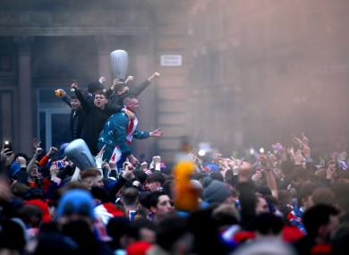 One of the scenes in Glasgow yesterday.