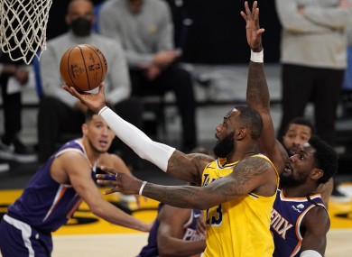 LeBron scored 38 points but it wasn't enough against the Suns.