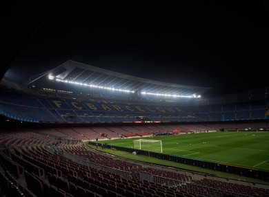 A general view of Camp Nou.