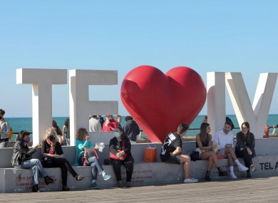 Israelis enjoying their outdoor time as Covid-19 restrictions began gradually lifting in Tel Aviv, Israel last month