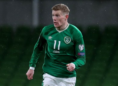 James McClean pictured during the Republic of Ireland's recent defeat to Luxembourg.