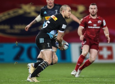 Mike Brown in possession for Harlequins during their Champions Cup game against Munster last December.