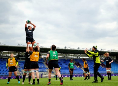 Ireland training at Energia Park during yesterday's Captain's Run.
