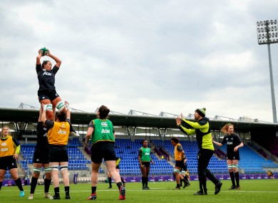 Ireland training at Energia Park during yesterday's Captain's Run.