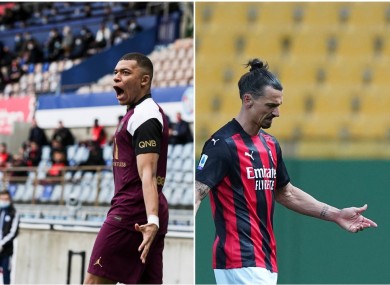 Contrasting fortunes today for Kylian Mbappe and Zlatan Ibrahimovic.