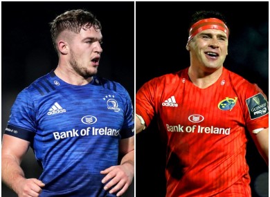 Leinster's Scott Penny and Munster's CJ Stander.