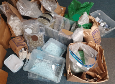 The suspected drugs seized by gardaí in Co Meath
