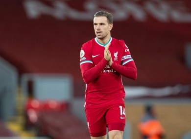 Liverpool captain Jordan Henderson.