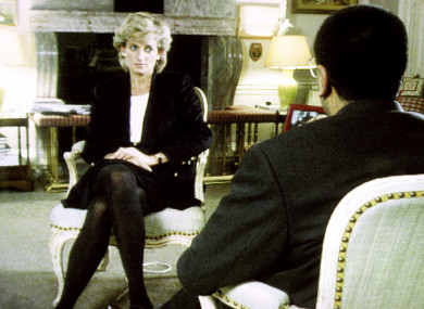 Diana, Princess of Wales, during her interview with Martin Bashir