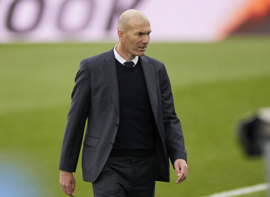 Real Madrid coach Zinedine Zidane (file pic).